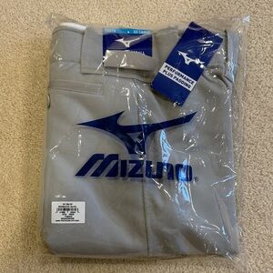 Mizuno Youth Gray Pants with Blue Logo